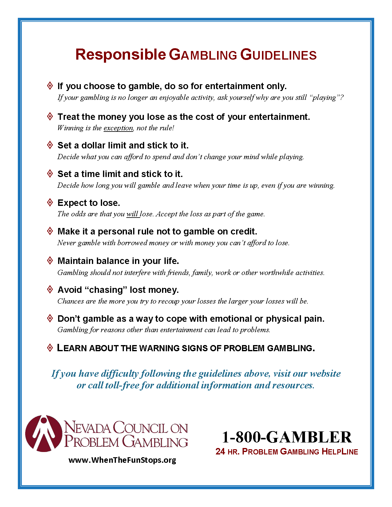 Problem Gambling Awareness Month - Nevada Council On Problem Gambling